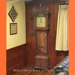 Edward Moulton Tall clock with a rocking ship dial.