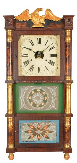 Birge, Peck & Co., of Bristol, Connecticut. A true "Triple Decker" mantel or shelf clock. SS-168. 