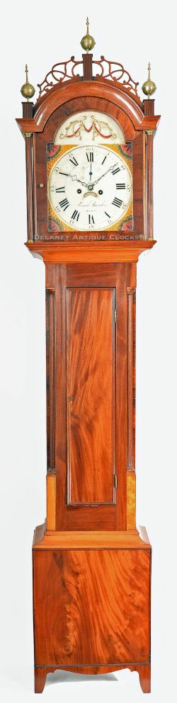 Enoch Burnham of Paris, Maine. A mahogany cased tall clock. AAA-16.