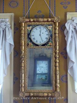 A gilded mirror clock recently hung in Northeastern Connecticut.