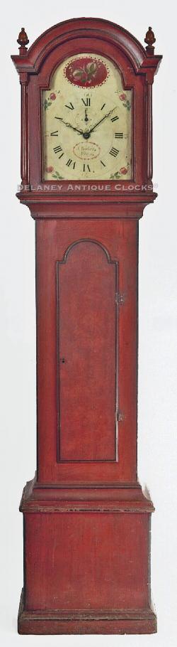  Jonathan Barker of Ashby, Massachusetts. Wooden geared tall case clock. 213129.