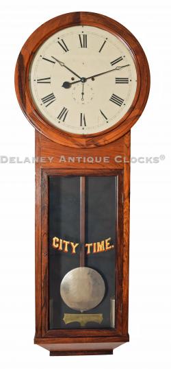 Atkins Clock Company, Bristol, Connecticut. This is the 30-day Extra Wall Regulator. 222141.
