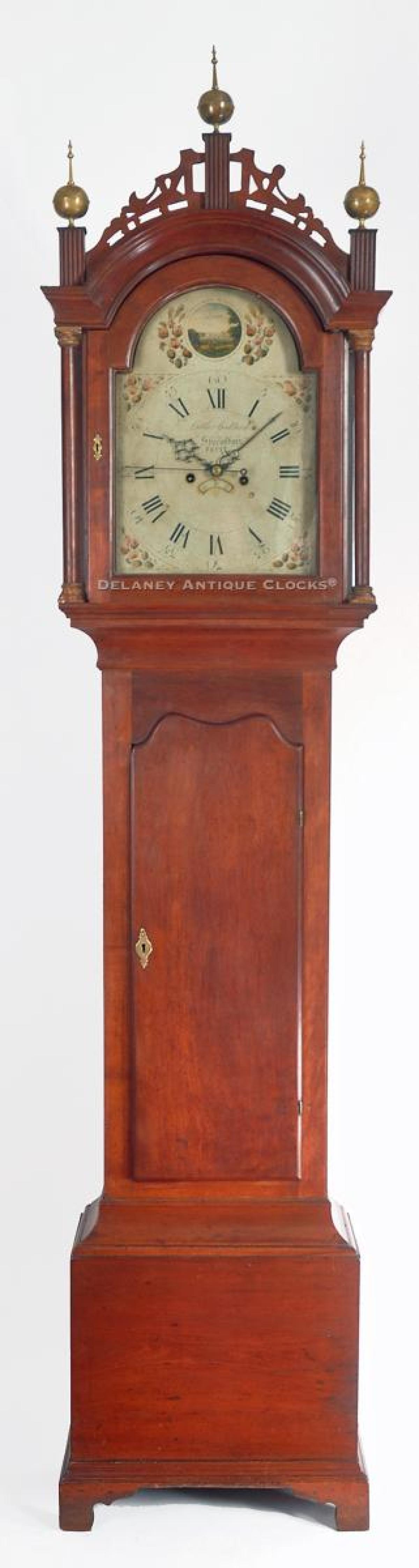 Luther Goddard of Shrewsbury, Massachusetts. A tall case clock. 213065. Delaney Antique Clocks.