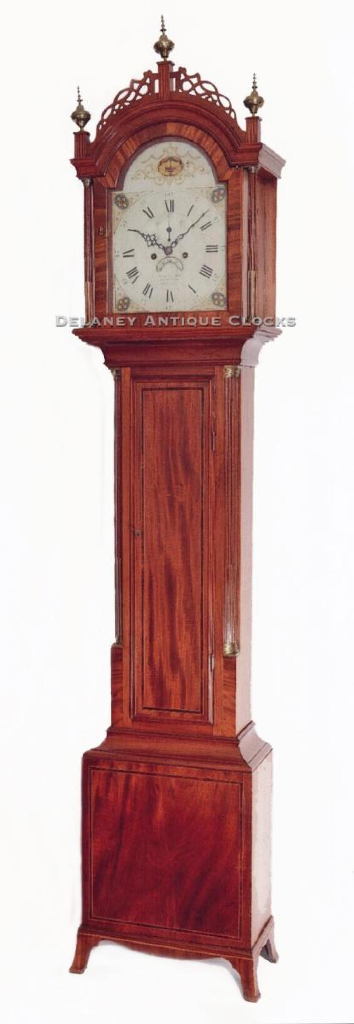 Ephraim Willard of Boston, Massachusetts. A inlaid mahogany case tall clock. TT-109.