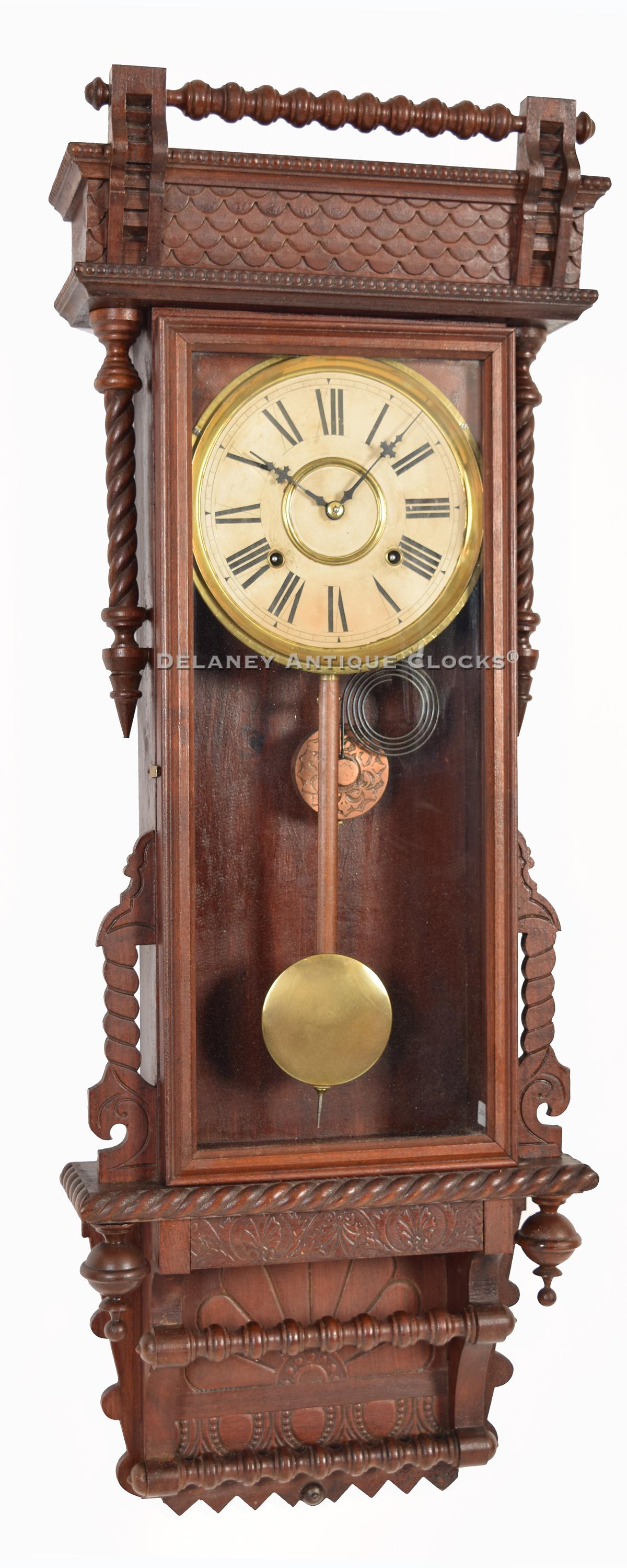 Wm Gilbert "Sarartoga" wall clock. 222034.