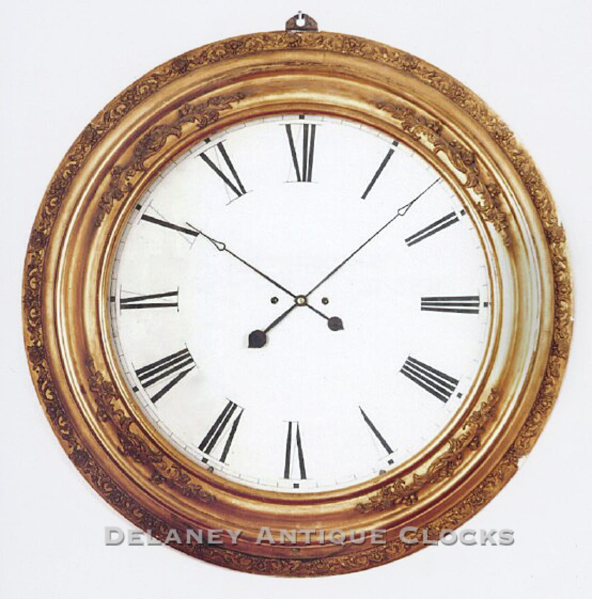 Atkins, Whiting & Co., Bristol, Conn. A 30-day gilded gallery clock. UU-86. Delaney Antique Clocks.