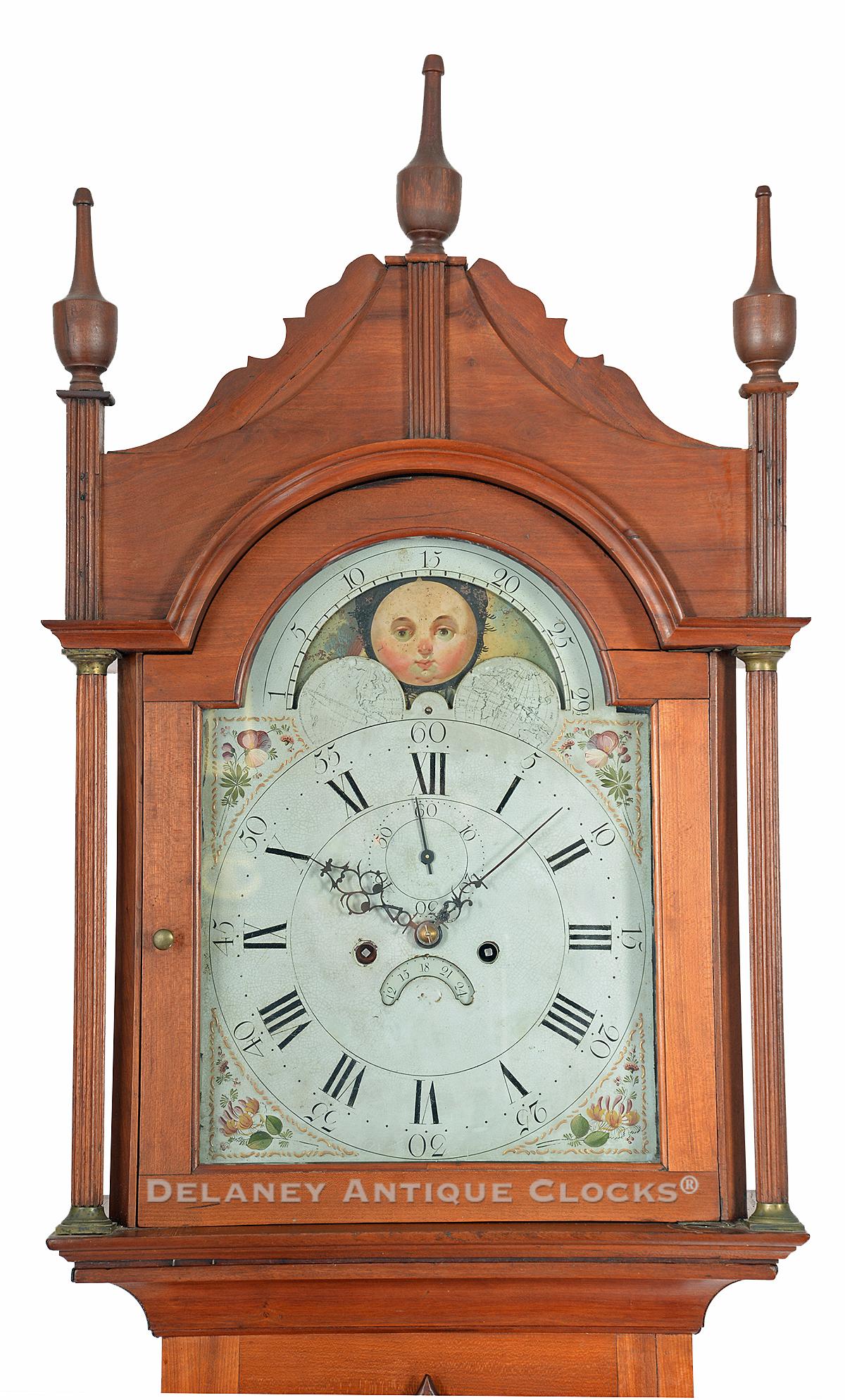 Grandfather clock attributed to Nathan Storrs, Northampton, Mass. 216070