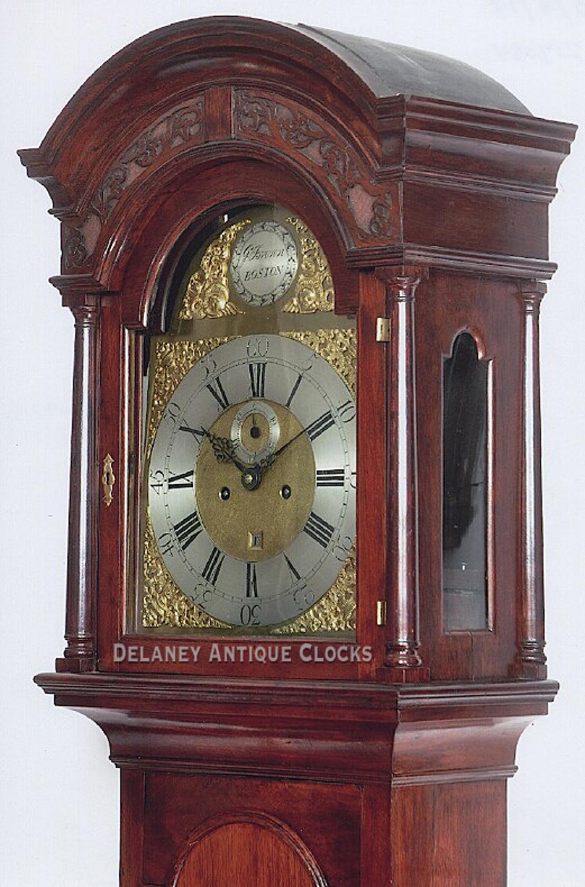 Gawen Brown of Boston, Massachusetts. Grandfather clock. 214034.