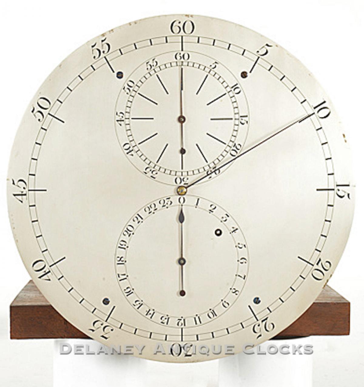 Astronomical regulator clock dial. 217024. Delaney Antique Clocks.