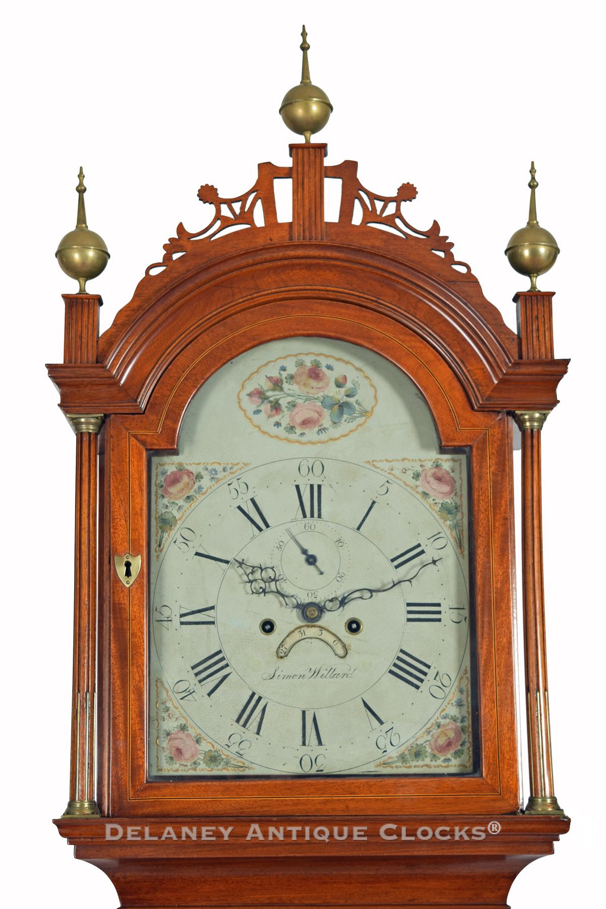 Simon Willard clock. 222119. Delaney Antique Clocks.