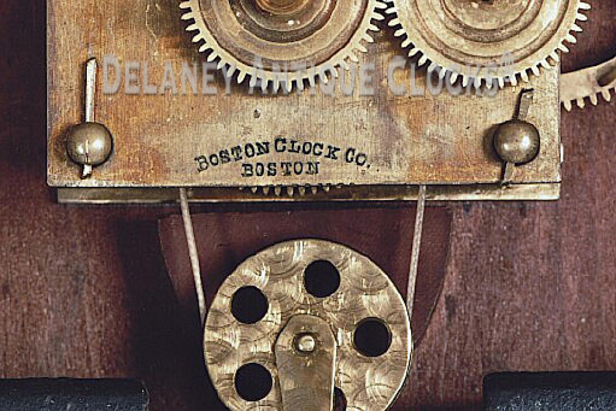 Boston Clock Co., die-stamp. 2457. Delaney Antique Clocks.