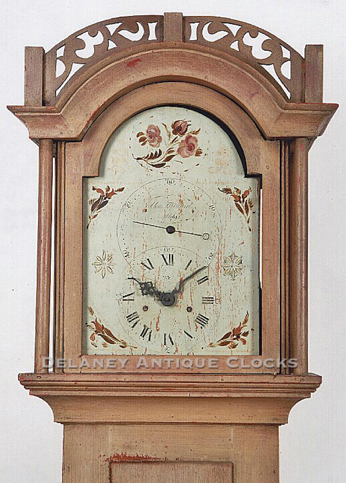 Alexander Willard Grandfather clock. Ashby, Mass. OO42