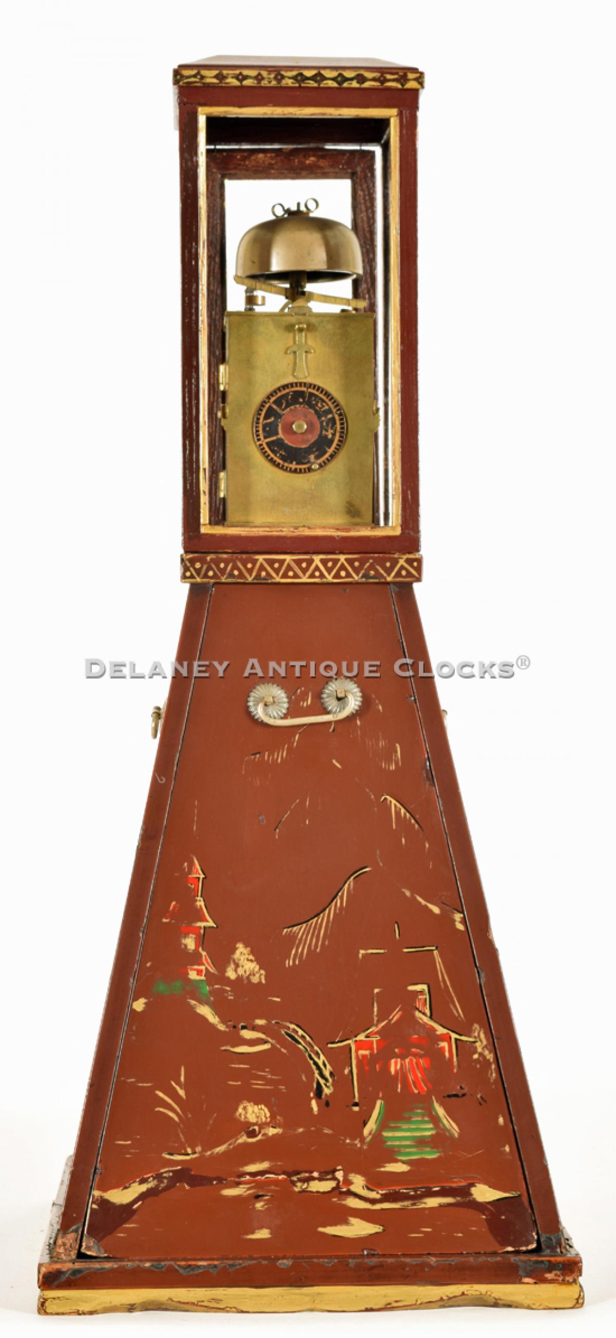 A single foliot yagura-dokei. Presented on a taped case. YY-74. Delaney Antique Clocks.