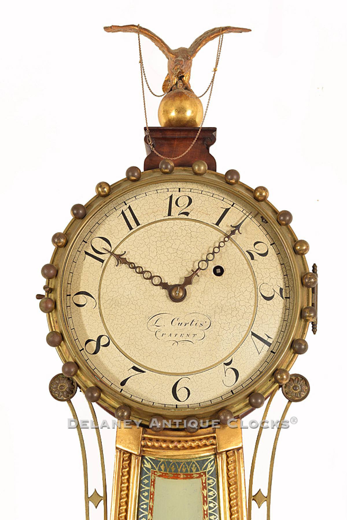 Reproduction Girandole wall timepiece. 221160. Delaney Antique Clocks.