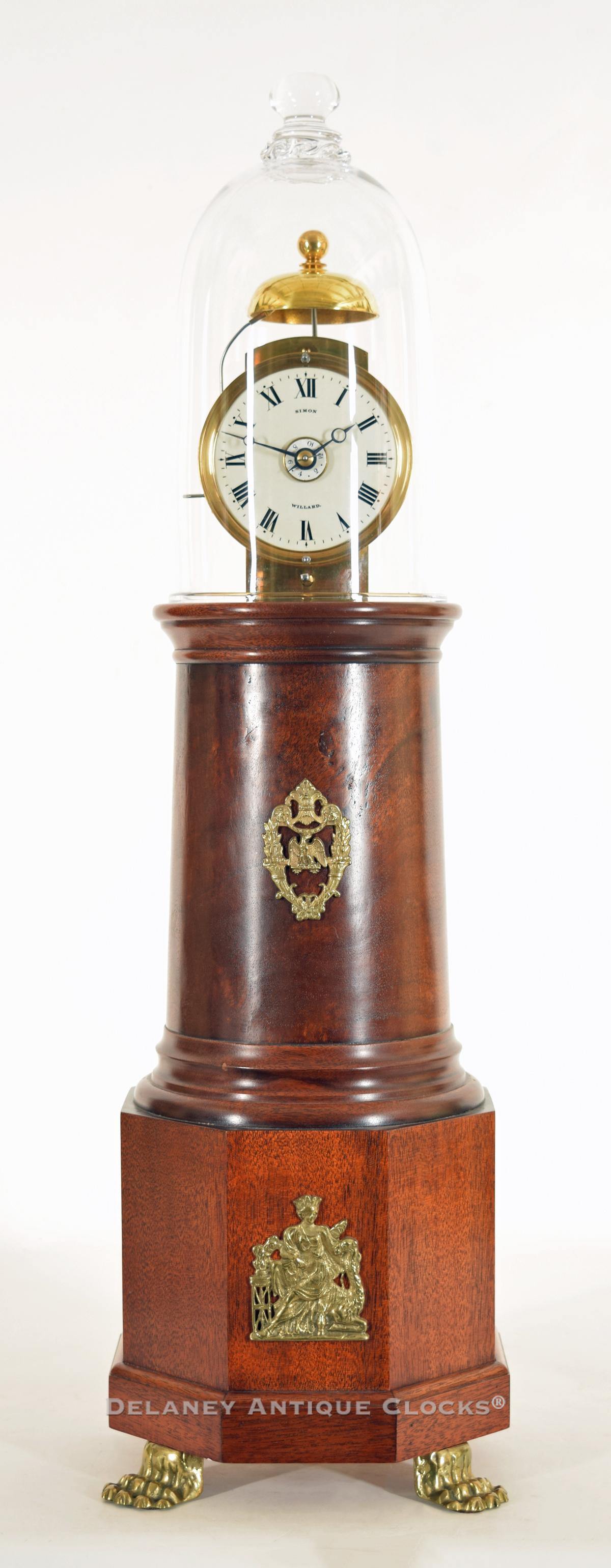 Simon Willard's Lighthouse Clock. A high quality reproduction made by H L F Clocks with a David Lindow made mechanism. "The Weymouth." No. 100. No. 8. 222118. Delaney Clocks.