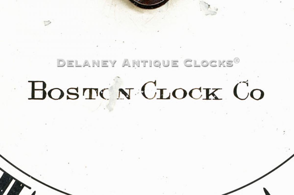 Boston Clock Co. Wall clock dial. SS-153. Delaney Antique Clocks.