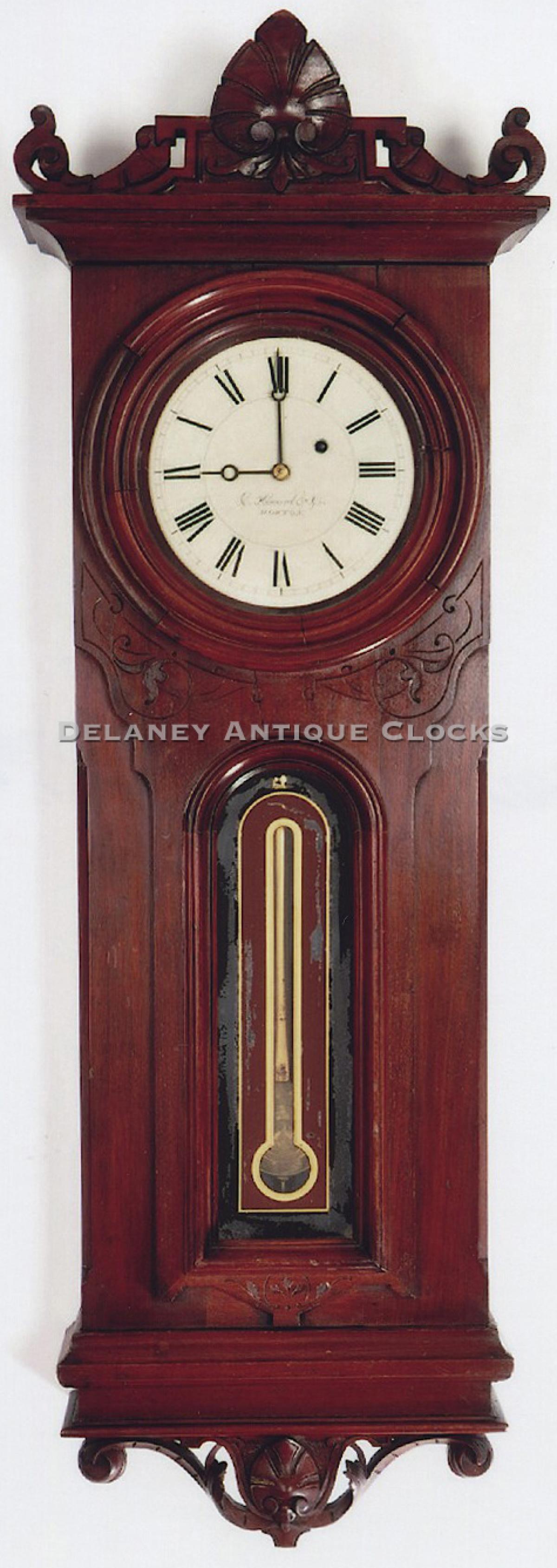 E. Howard & Co., Boston, MA. Model No. 42 wall clock. 214144. Delaney Antique Clocks.