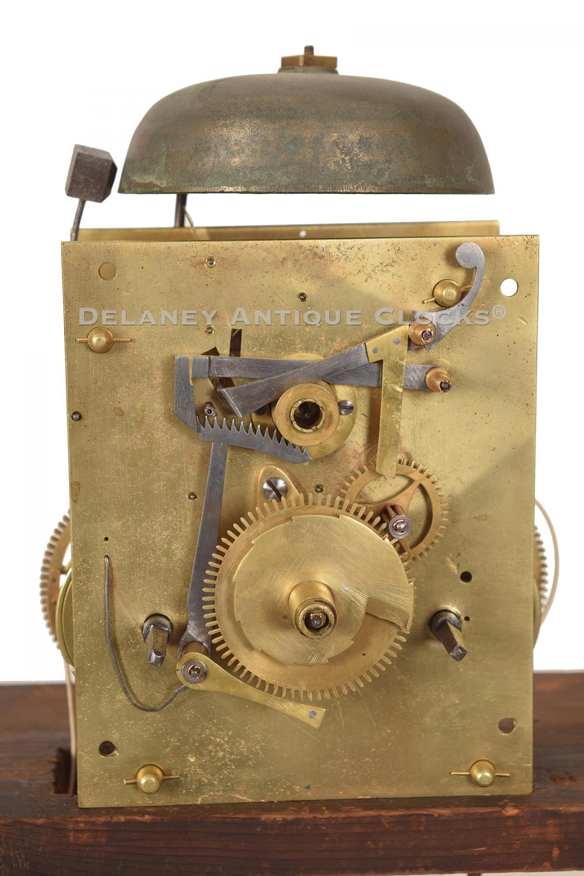 Canton clockmaker William Crane. Clock works. 222030. Delaney Antique Clocks.