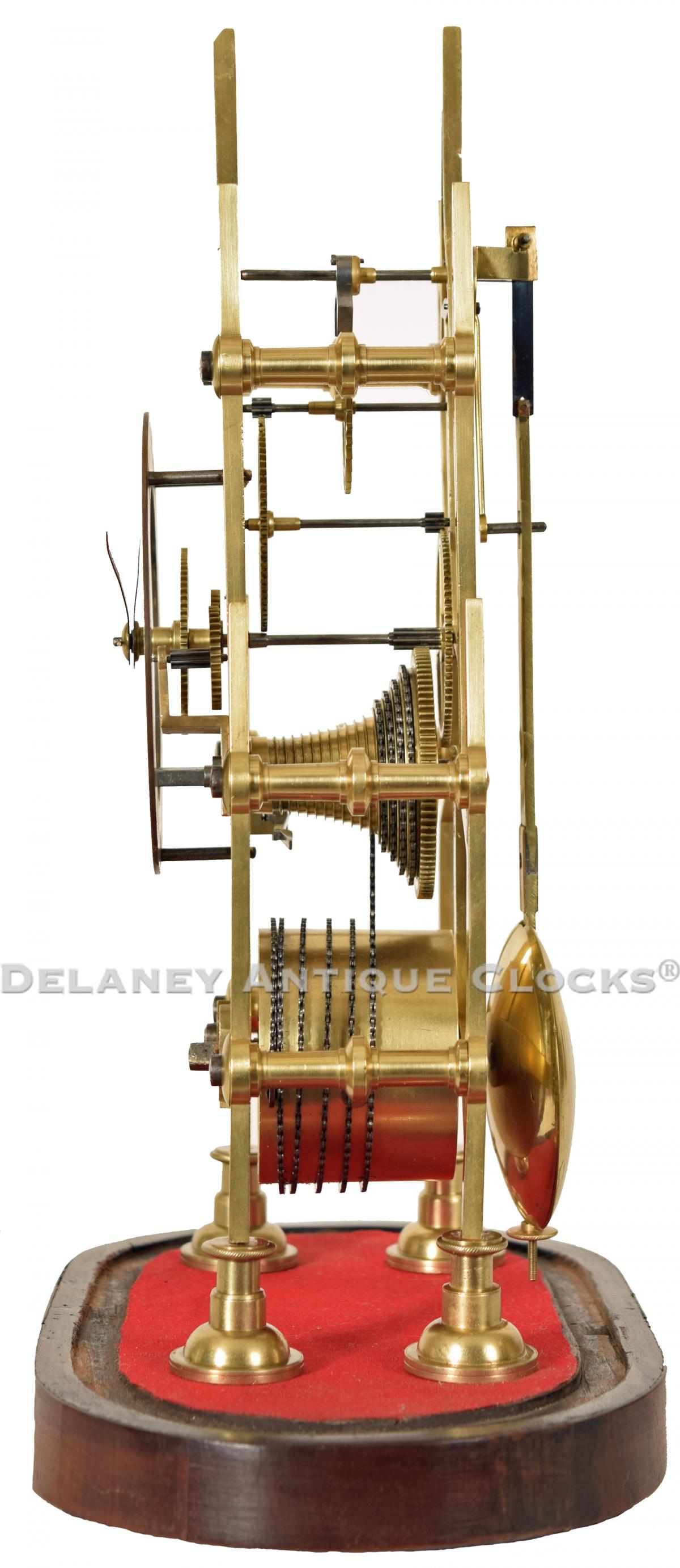 Skeleton Clock movement. 222082. Delaney Antique Clocks.