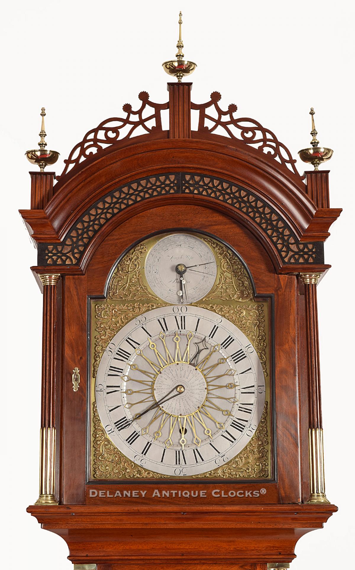 Joseph Pope, Boston. Tall clock. AAA-20. Delaney Antique Clocks.