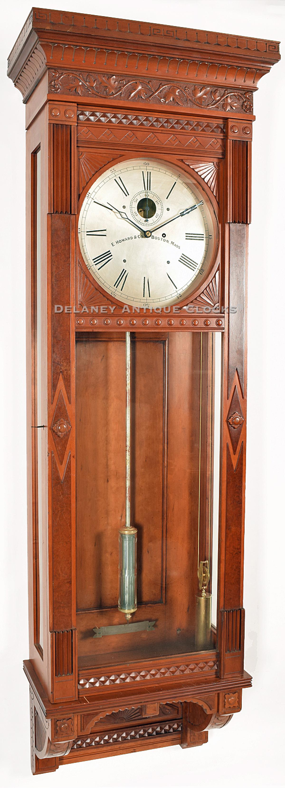 E. Howard & Co. Model No. 86. Wall Regulator. Boston, MA. 219113. Delaney Antique Clocks.