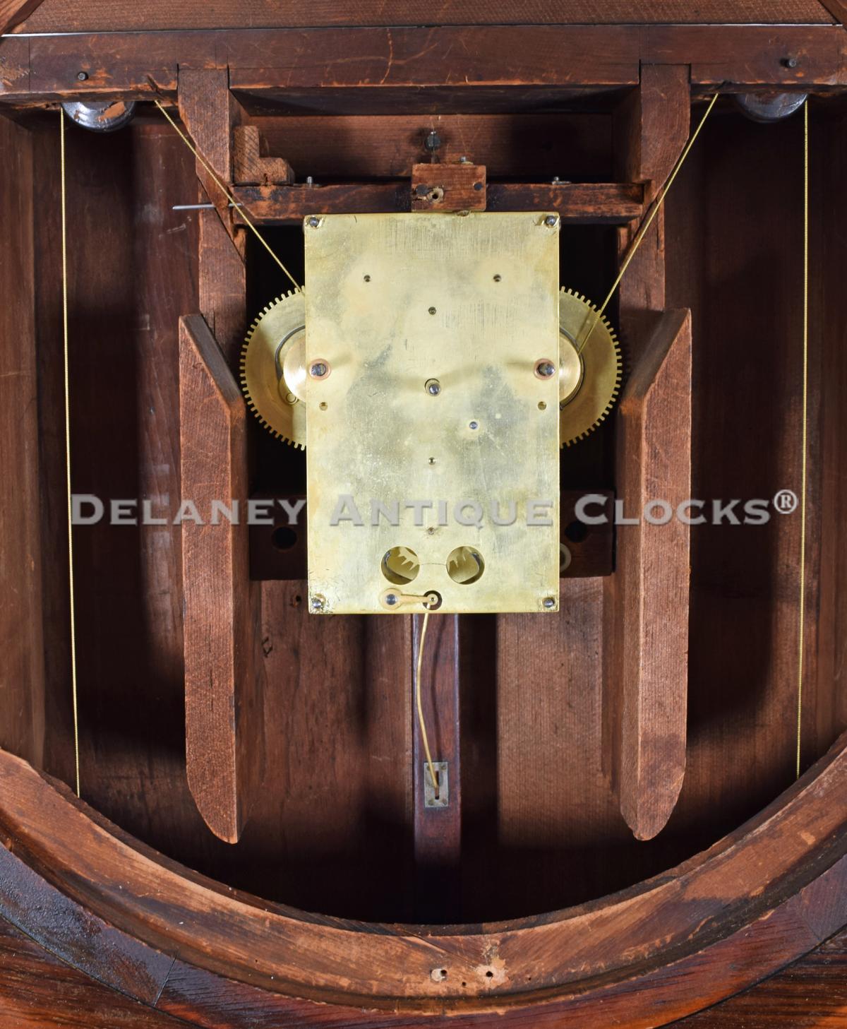 Atkins Clock Company 30-day Regulator movement. 222141. Delaney Antique Clocks.