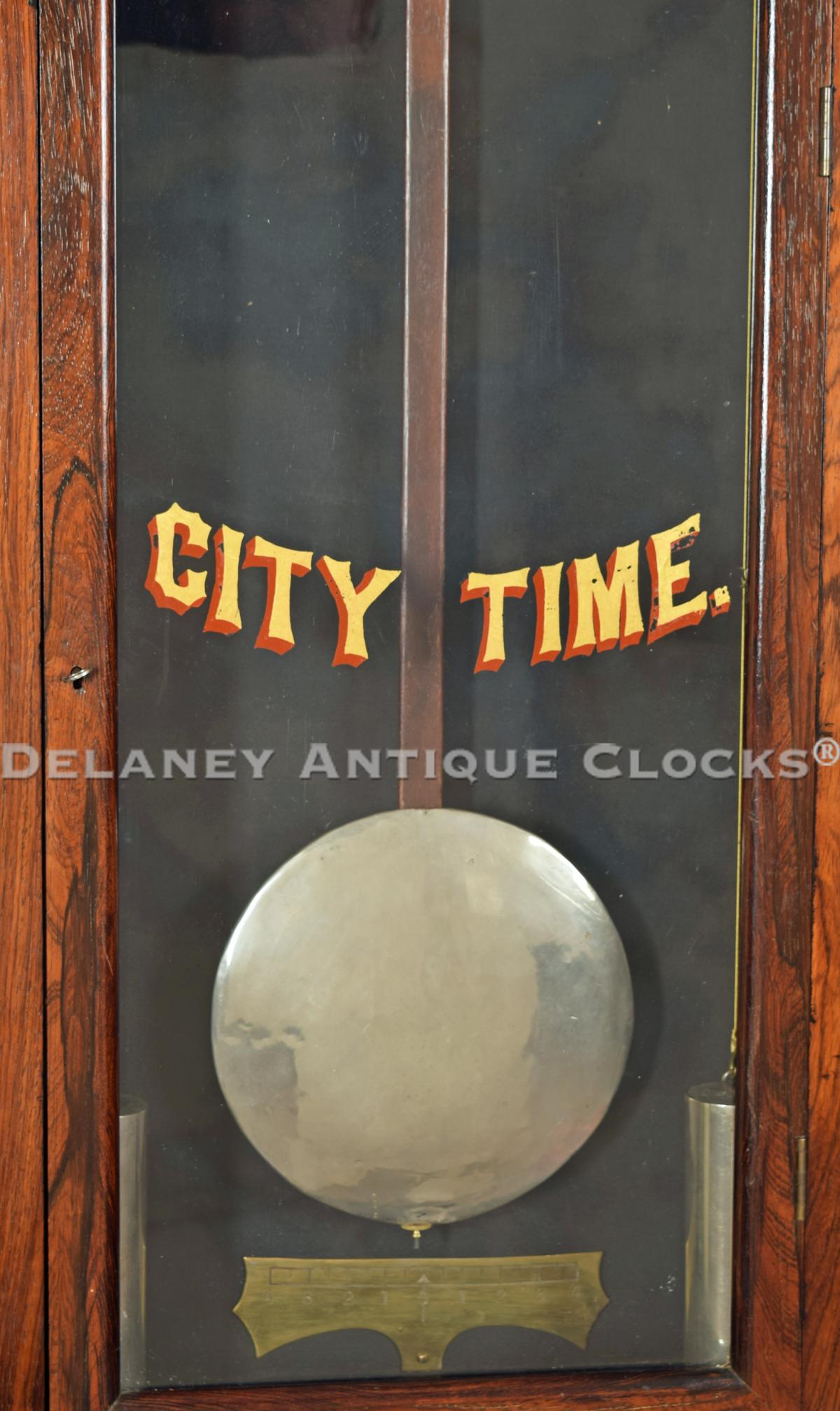 Atkin Clock Company. City Time. This is the 30-day Extra Wall Regulator. 222141. Delaney Antique Clocks.