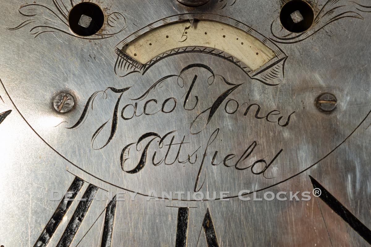 Jacob Jones. Dial. BBB-37. Delaney Antique Clocks. 