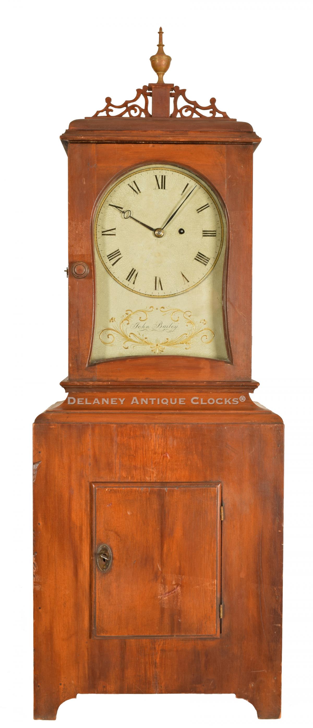 John Bailey II of Hanover, MA. Shelf Clock. 218014. Delaney Antique Clocks.