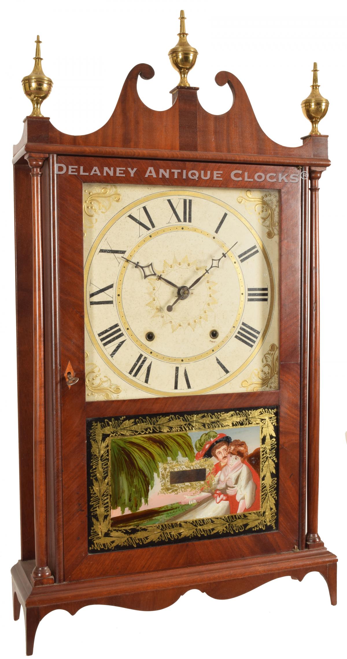 Seth Thomas Pillar & Scroll Shelf Clock. NN-39. Delaney Antique Clocks.
