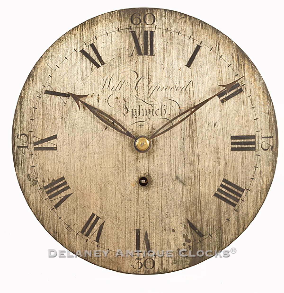 William Orpwood clock dial. 221151. Delaney Antique Clocks.