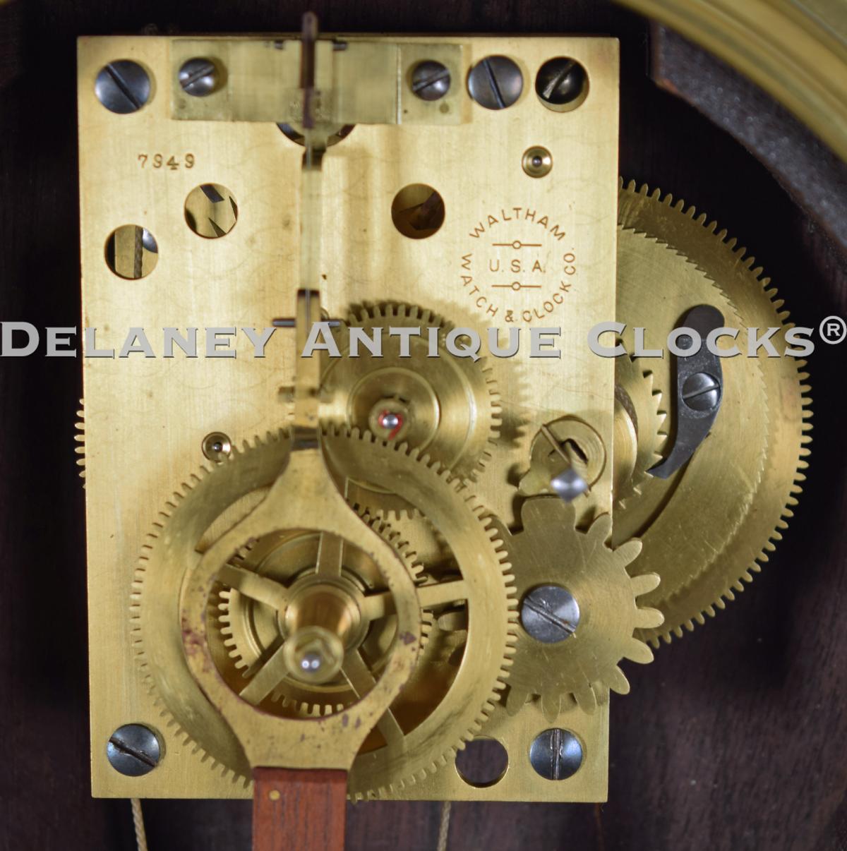 Waltham timepiece movement. CCC-24. Delaney Antique Clocks.