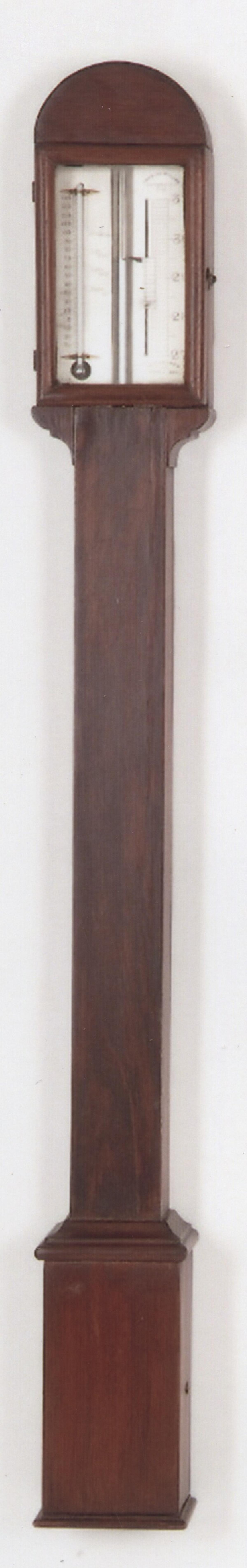 Charles Wilder of Peterborough, NH. A mahogany case stick barometer. 213121. Delaney Antique Clocks.