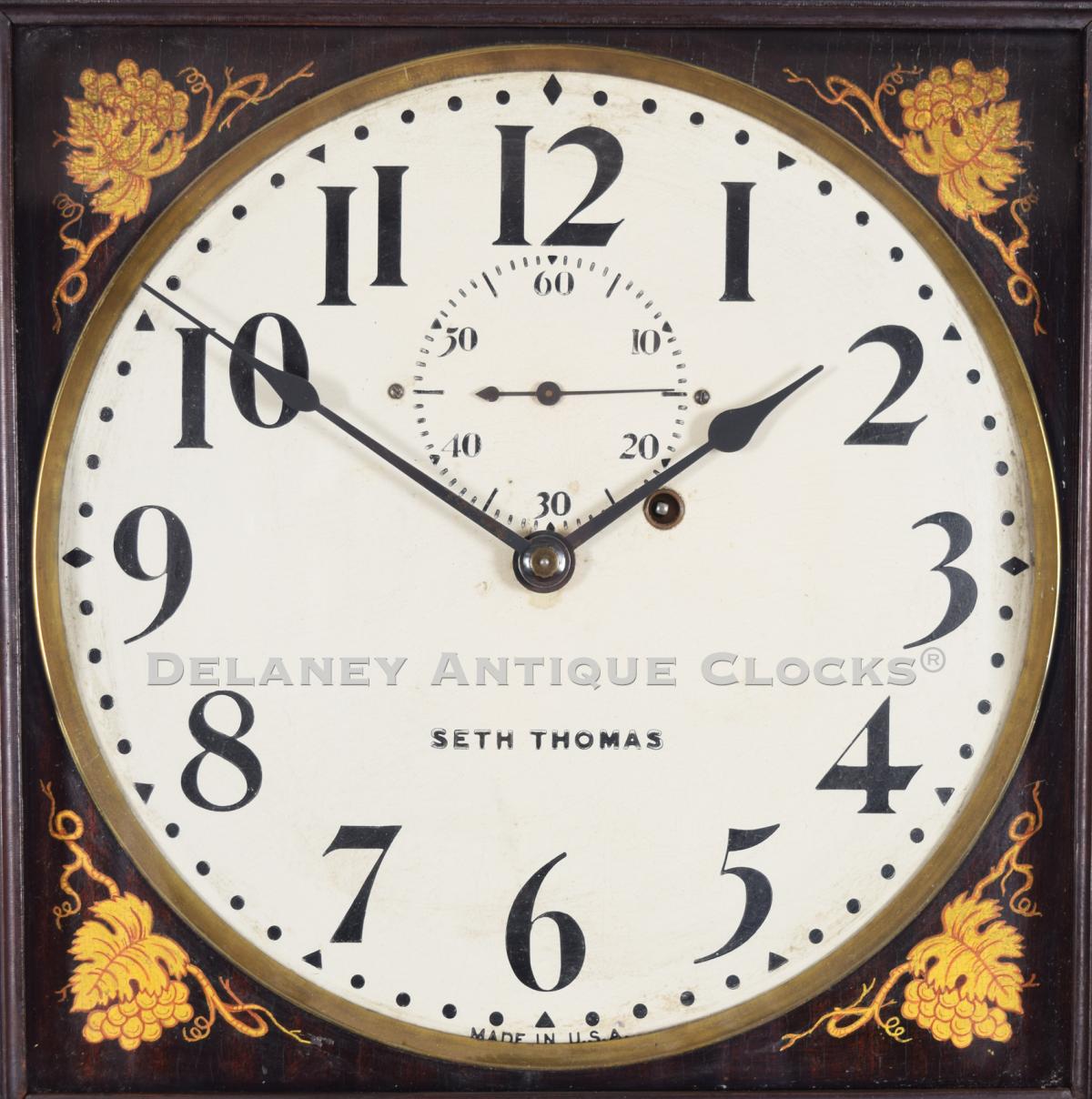 Seth Thomas wall clock dial. 221063. Delaney Antique Clocks.