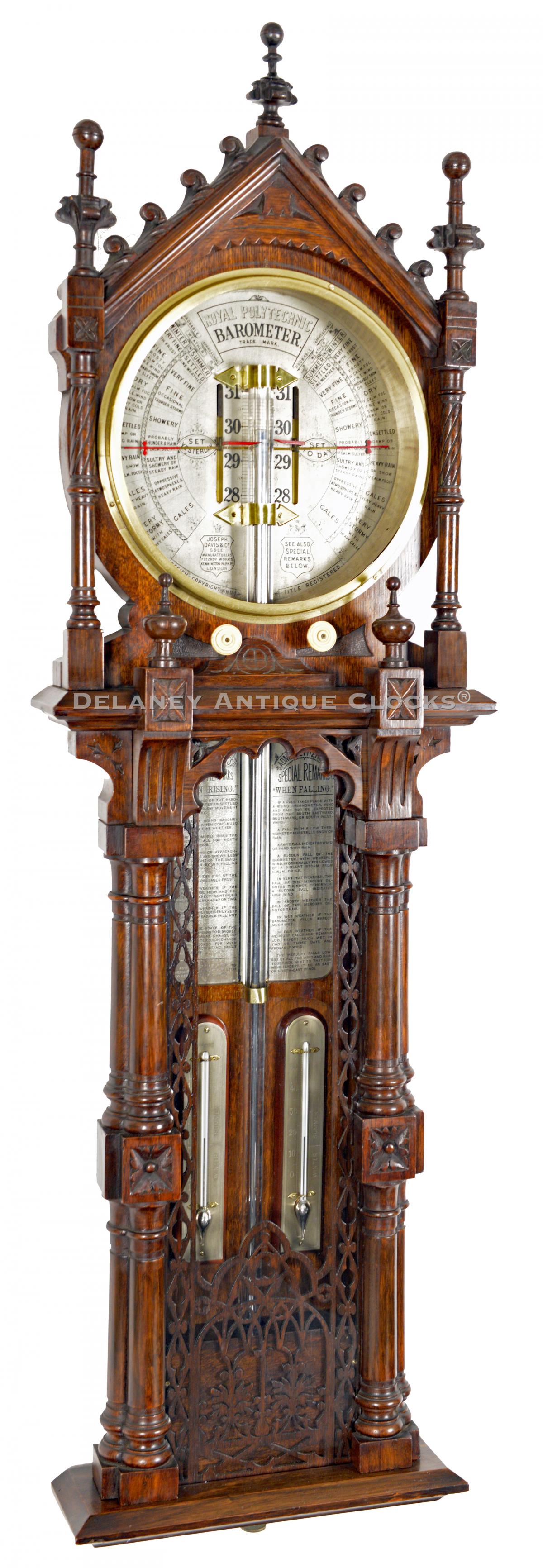 This is Admiral Fitzroy's Royal Polytechnic Barometer. "Joseph Davis & Co." 223001. Delaney Antique Clocks.