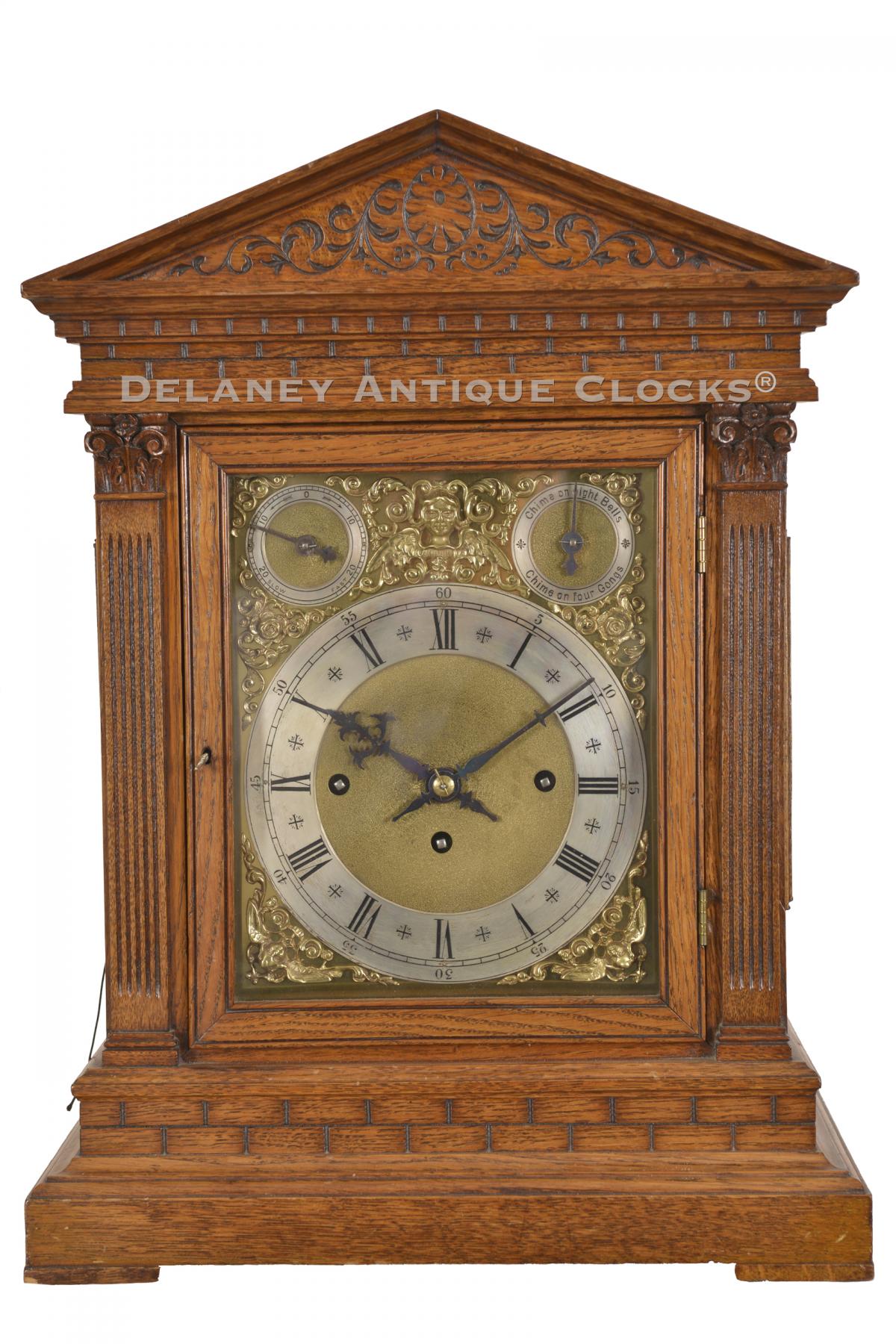 An English-made Bracket Clock with quarter striking movement. 223014.