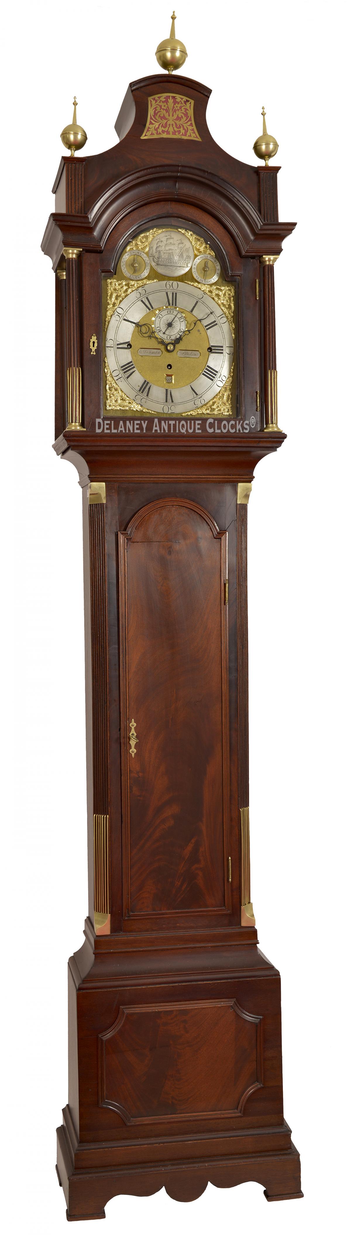 UK Tall Clock by Edward Denman. CCC-51 Delaney Antique Clocks.