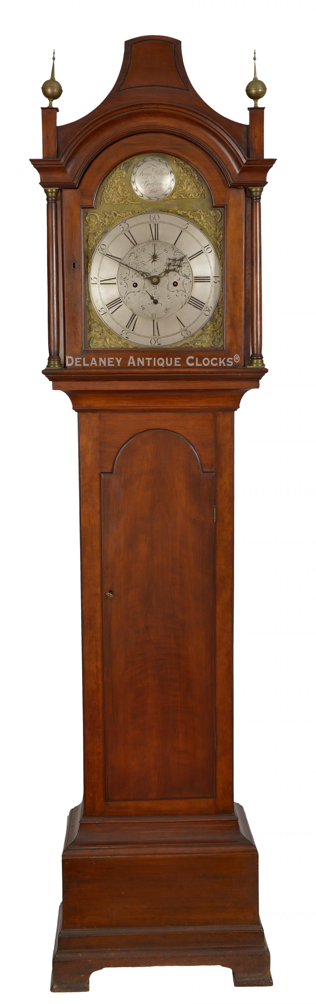 Benjamin Willard tall clock. Grafton, Massachusetts. Circa 1772. XXSL-58. Delaney Antique Clocks.