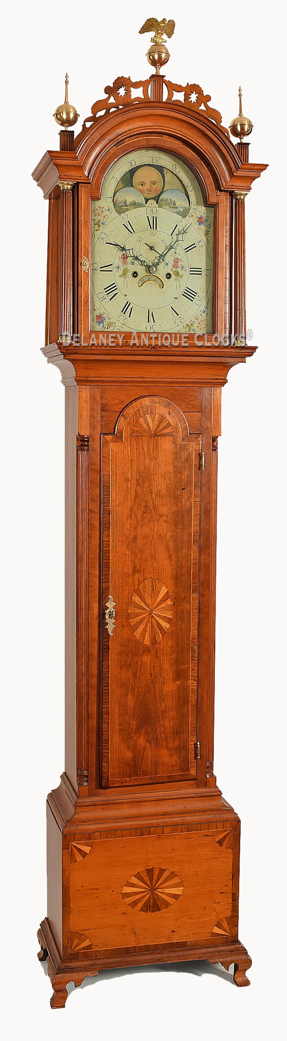 Central, Massachusetts, possibly Sutton. Grandfather clock. 219096. Delaney Antique Clocks.