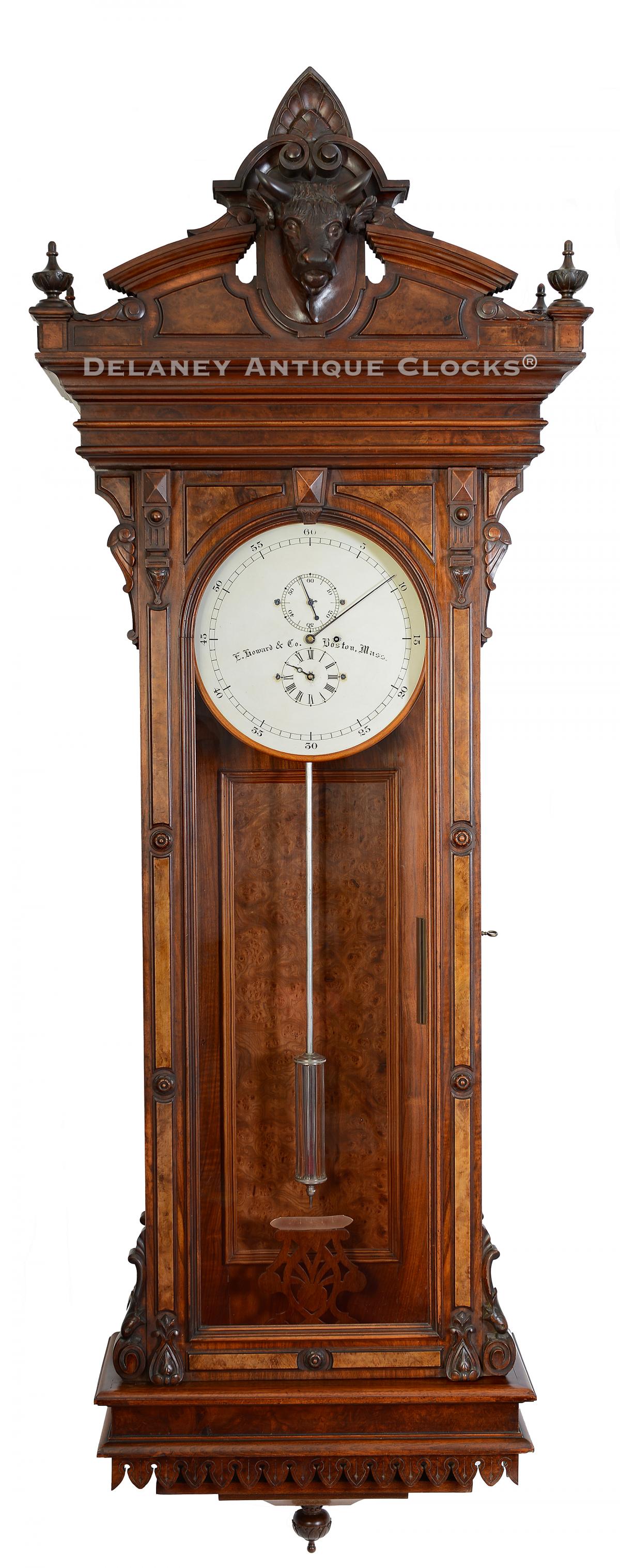 E. Howard Model No. 67 Astronomical Wall Regulator Clock. Boston, Mass, circa 1894. 223033. Delaney Antique Clocks.