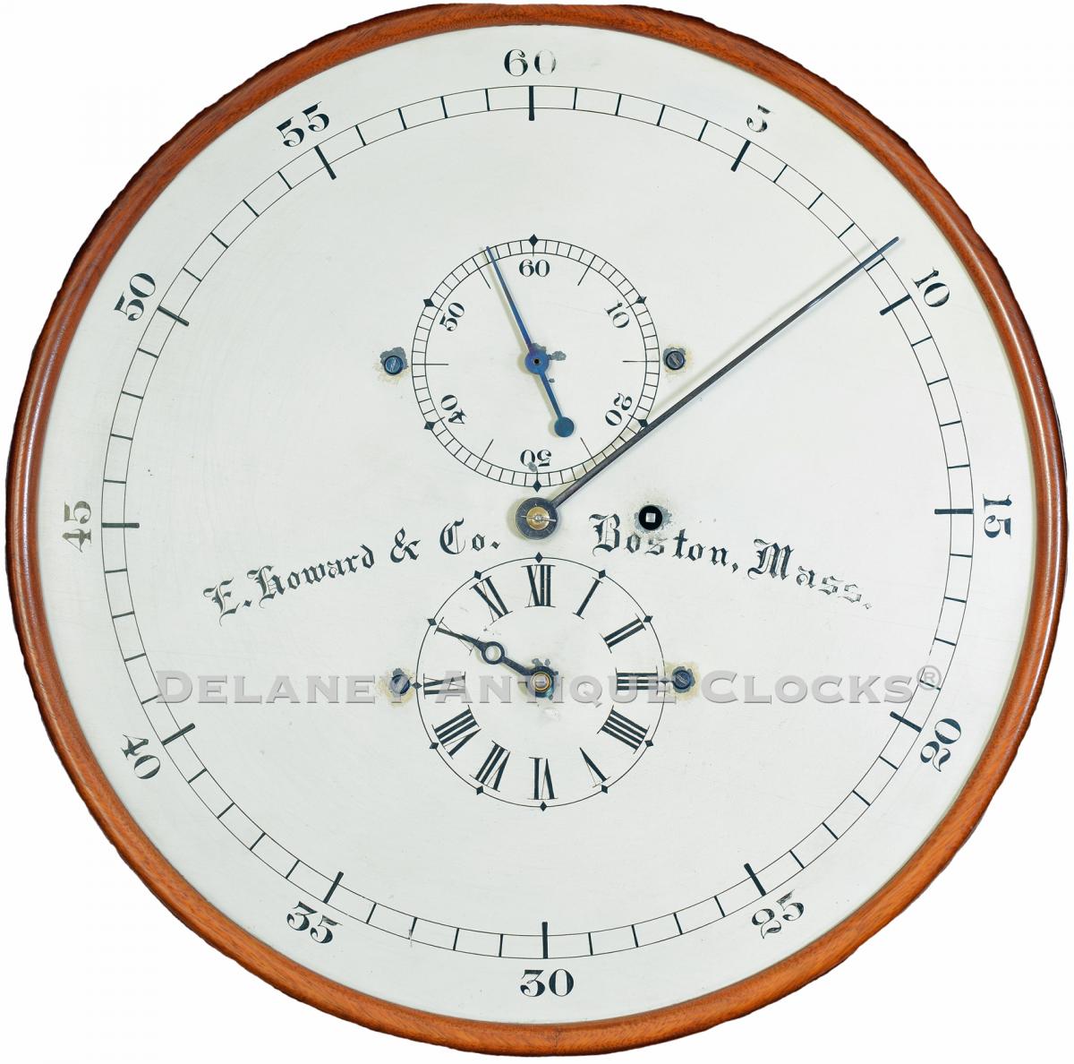 E. Howard Astronomical Regulator dial. Boston, Mass. 223033. Delaney Antique Clocks.