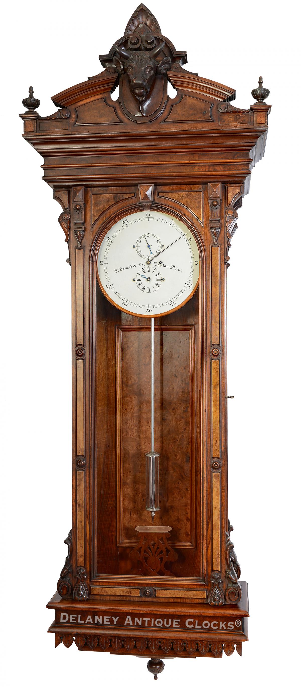 Howard 67 Astronomical Wall Regulator. Boston, Mass. 223033. Delaney Antique Clocks.