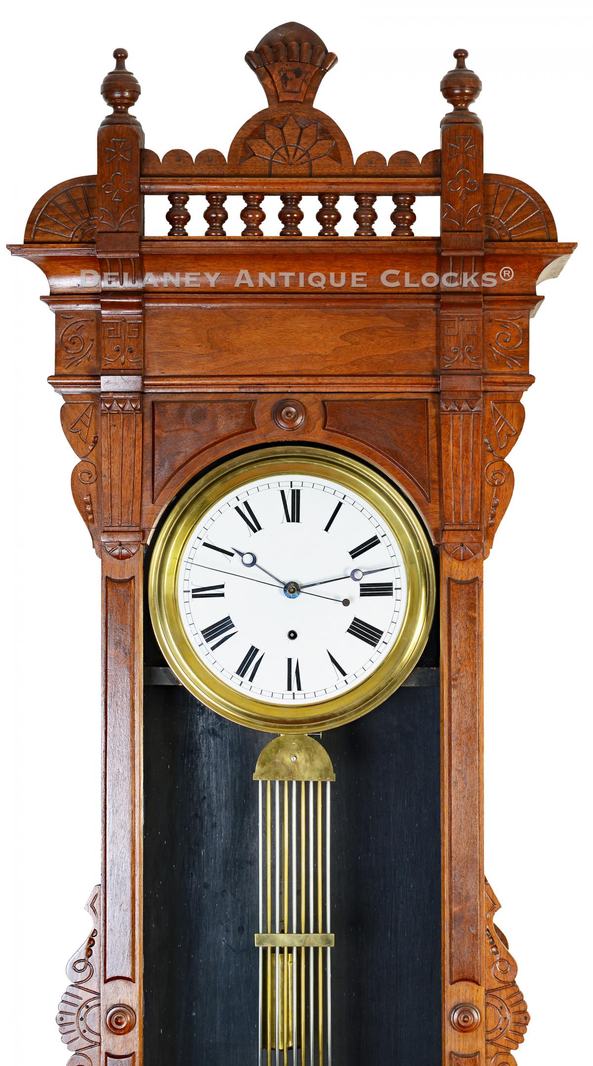 Waterbury Regulator No. 12. 223085. Delaney Antique Clocks.