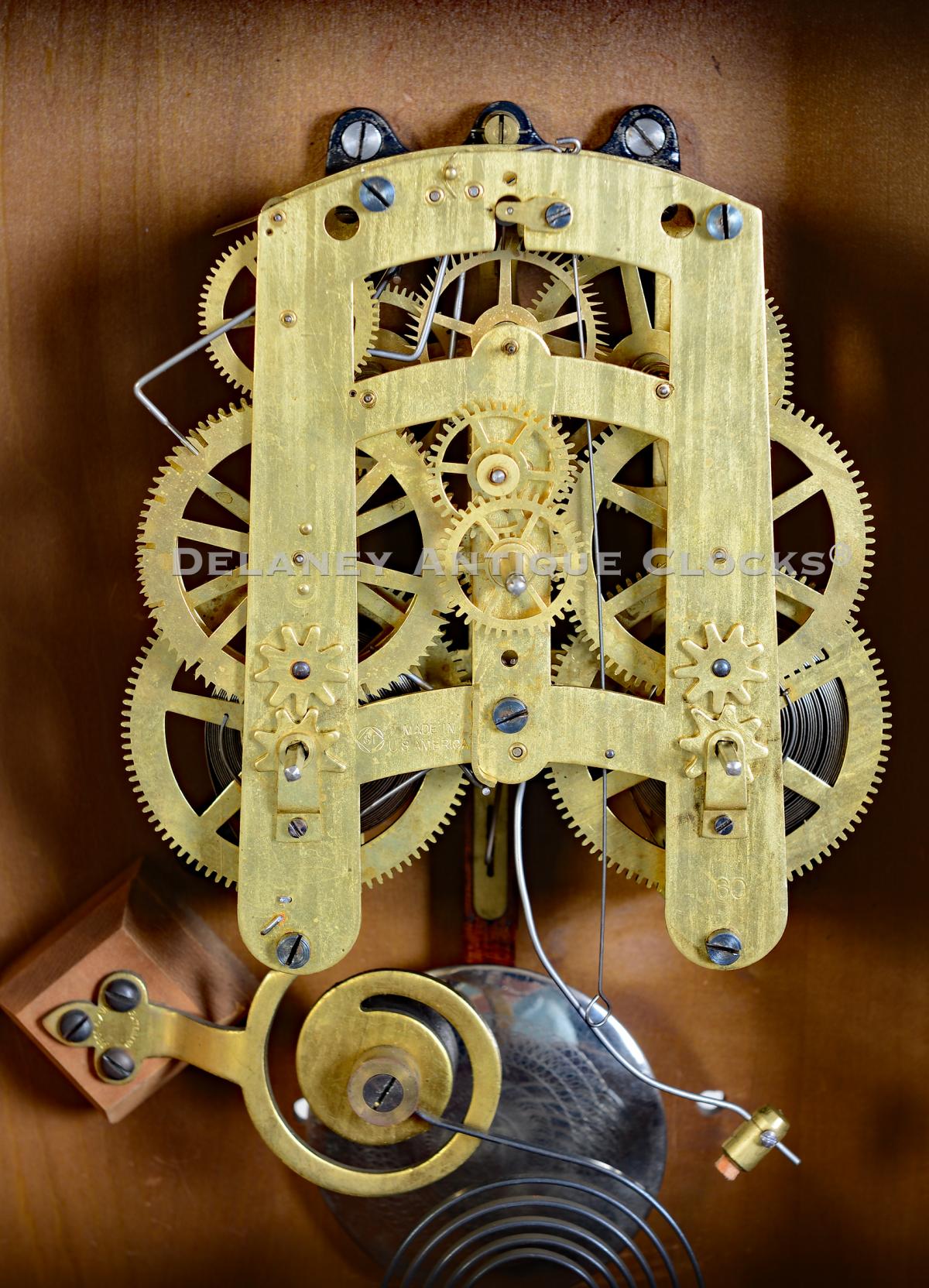The Seth Thomas Clock Company. Hotel mantel clock movement. 223090. Delaney Antique Clocks.