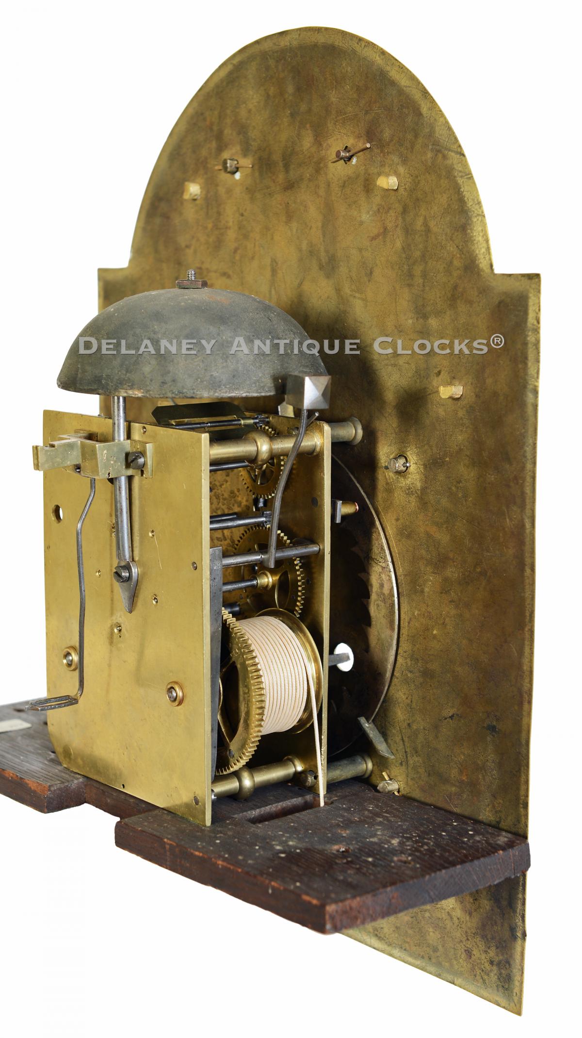 Isaac Doolittle New Haven, Conn tall clock works. AAA-31. Delaney Antique Clocks.