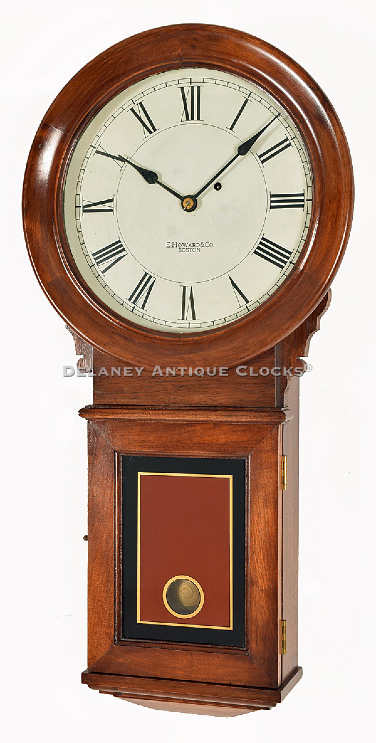 E. Howard & Co., Model No., 70-12 wall clock in walnut. 221147.