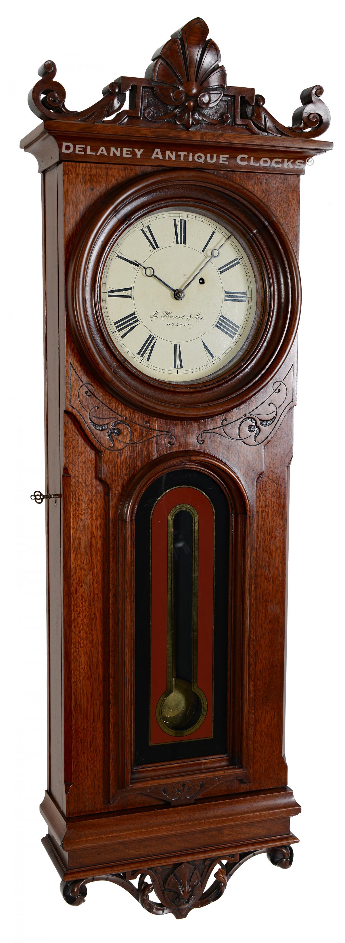 E. Howard & Co. Model No. 41 wall clock in walnut. Boston, Massachusetts. 223049.