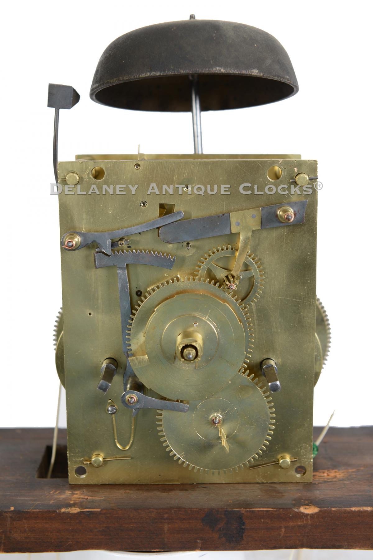 Clockmaker Samuel Rockwell of Providence, RI. Clock works. CCC-25. Delaney Antique Clocks.