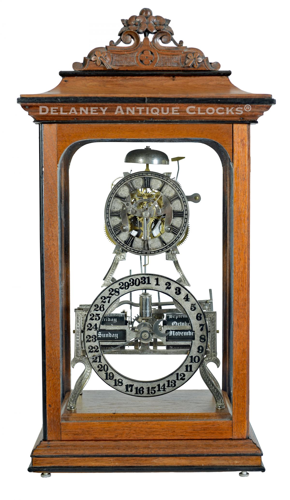 Ithaca Calendar Clock Company, Standard Box Skeleton. The Shelf model. 223301.