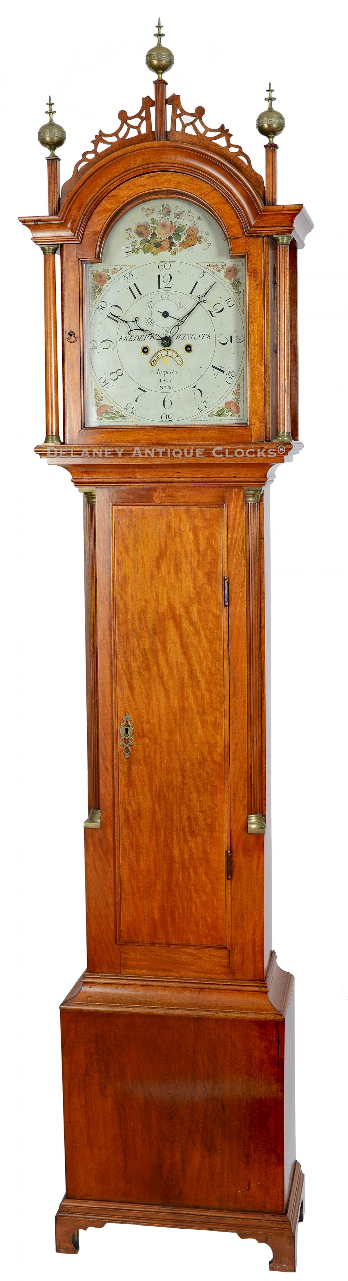 Frederick Wingate of Augusta, MaineA birch-wood grandfather clock. Number 30. 223314.